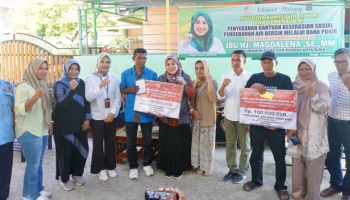 Dinsos Kota Bima Terima Bantuan Sosial Keserasian, Hasil Pokir Hj Magdalena
