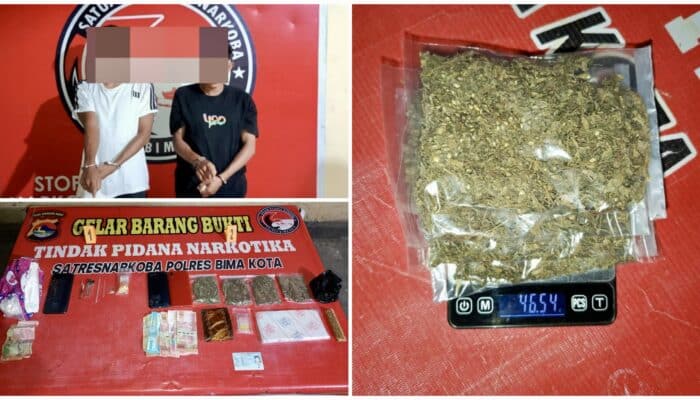 Polisi Sikat Dua Pengedar Ganja dan Sabu-Sabu di Kota Bima