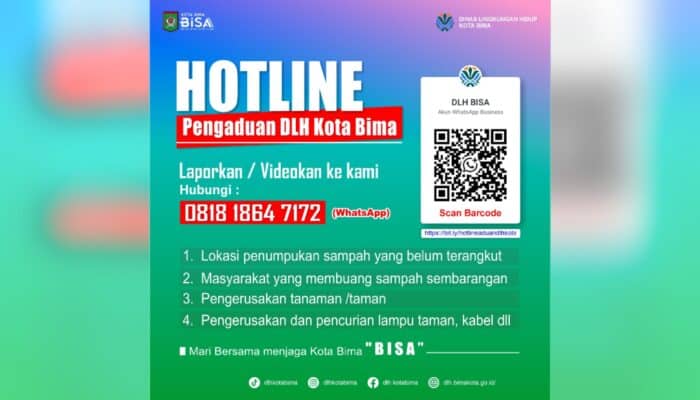 Lapor Sampah Menumpuk Bisa Lewat WhatsApp, DLH Kota Bima Hadirkan Hotline