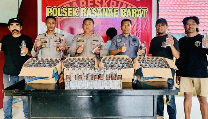 Polsek Rasanae Barat Gagalkan Penyelundupan Ratusan Botol Arak Bali, Pelaku Warga Sumbawa