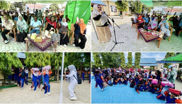 Simulasi Gempa di SDN 25 Santi, Siswa Antusias Ikuti Penutupan Bimtek SPAB