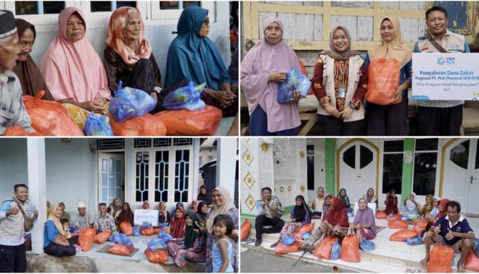 Peringati Hari Listrik Nasional, YBM PLN UP3 Bima Salurkan Bantuan Sembako untuk Dhuafa