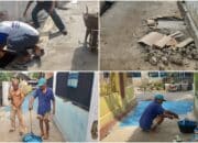 Finishing Proyek Rabat Gang di Lewirato, Pelaksana Perbaiki Beton Rusak dan Cat Warna Cerah