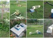 Tindakan Brutal, Lampu dan Tanaman di Taman Batas Kota Dirusak Oknum Warga