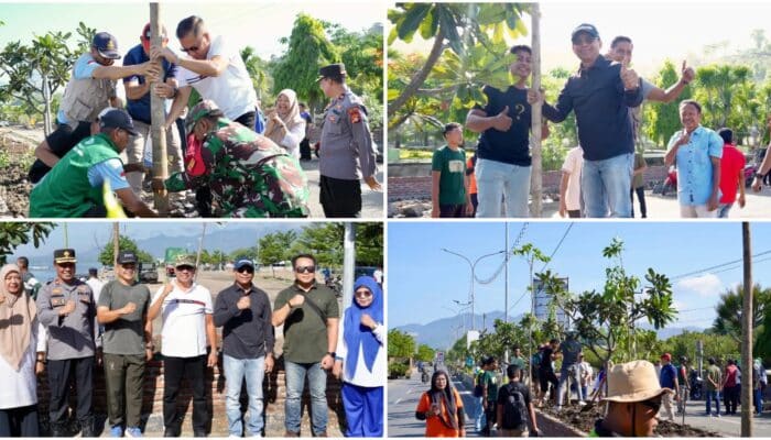 Wali Kota dan Wawali Bima Tanam Ratusan Pohon