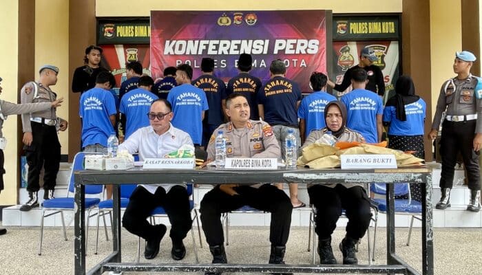 Ops Antik Rinjani 2025, Polres Bima Kota Amankan 12 Tersangka dan Sita 506 Gram Sabu