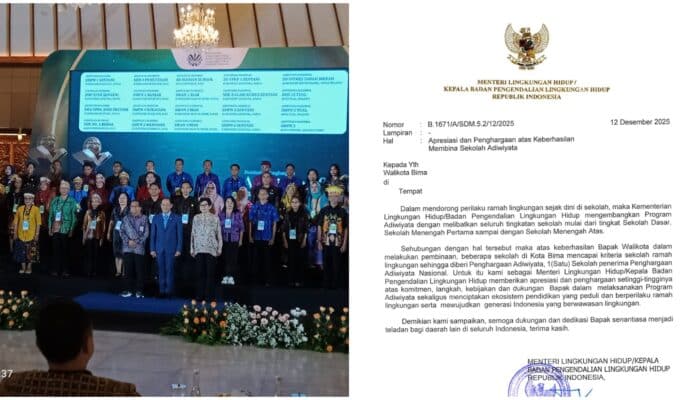 Prestasi SDN 11 Manggemaci Antar Wali Kota Bima Raih Apresiasi Menteri LH