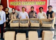 Jelang Natal dan Tahun Baru 2026, Polsek Rasanae Barat Sita 360 Botol Miras