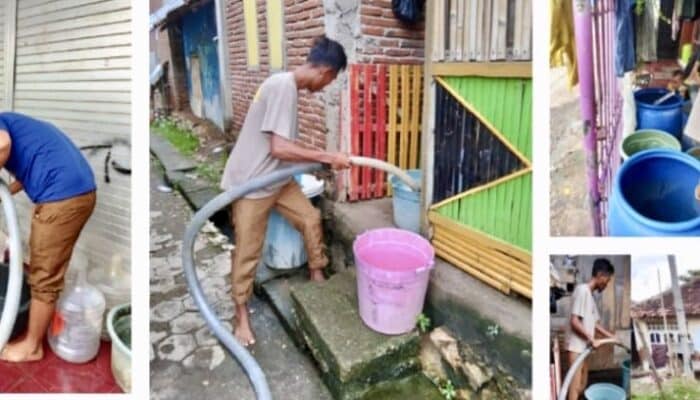 Krisis Air Masih Terjadi, Dinsos Kota Bima Turun Salurkan Air Bersih