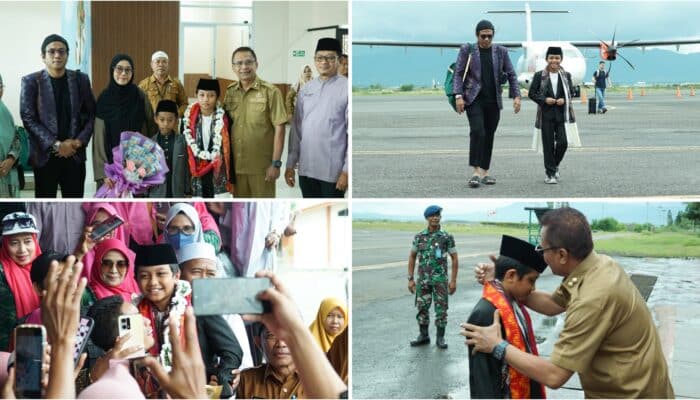 Raih Juara I MTQ Internasional di Irak, Zian Pulang Disambut Shalawat dan Air Mata Haru