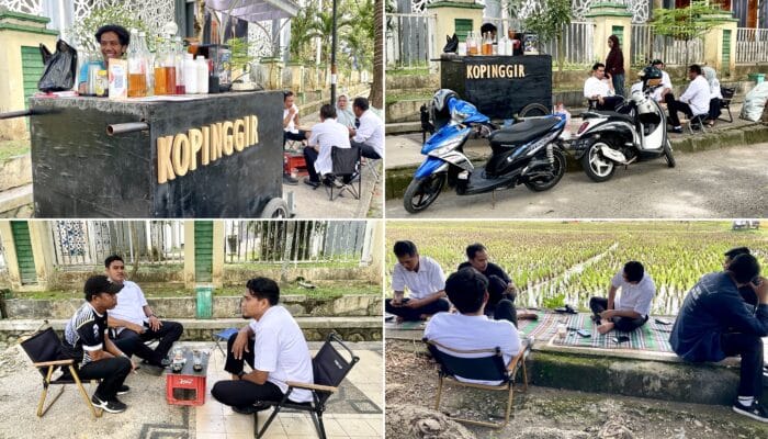 Lapak Kopinggir, Ngopi Santai di Pinggir Sawah Favorit Pegawai Kantor