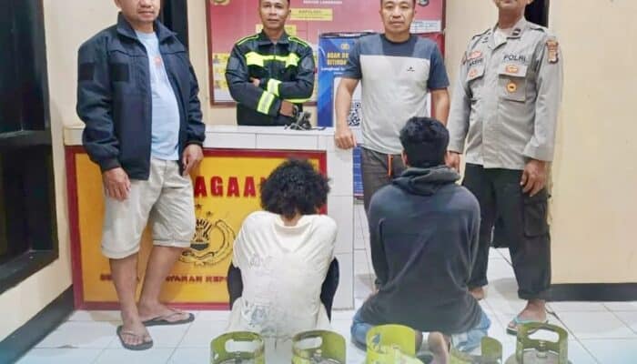Nekat Curi Gas LPG dari Truk, 2 Pemuda Dibekuk Polisi