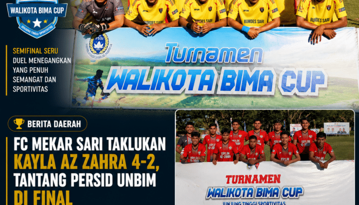 FC Mekar Sari Taklukan Kayla Az Zahra 4-2, Tantang Persid UnBim di Final Wali Kota Bima Cup