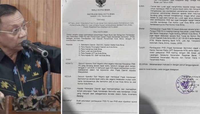 Waspada, ASN Kota Bima yang Nunggak Pajak Terancam Terkendala Urus Pangkat dan TPP