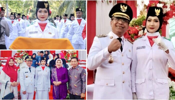 Sang Merah Putih Turun, Pembawa Baki Zulfa Ulya Tampil Sempurna Tuntaskan Tugas Paskibraka