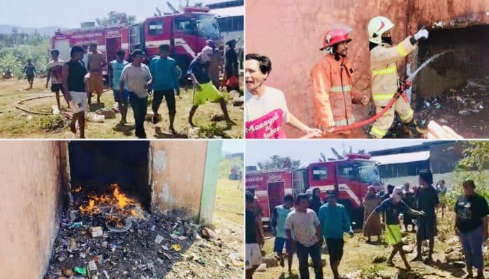 Bikin Panik! Sembarangan Bakar Sampah, Penghuni Rusunawa Berhamburan Keluar