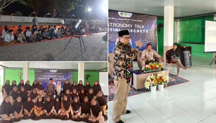 Santri MTsN 1 Kota Bima Belajar Astronomi Islam Sambil Mengamati Benda Langit