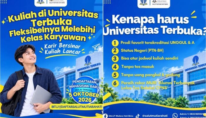 Kuliah Fleksibel, Karier Tetap Jalan! Universitas Terbuka Buka Pendaftaran Mahasiswa Baru